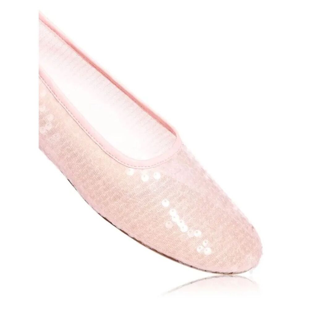 Aqua Sequin Embellished Ballet Flats in Light Pink Sz 8 - Picture 2 of 10